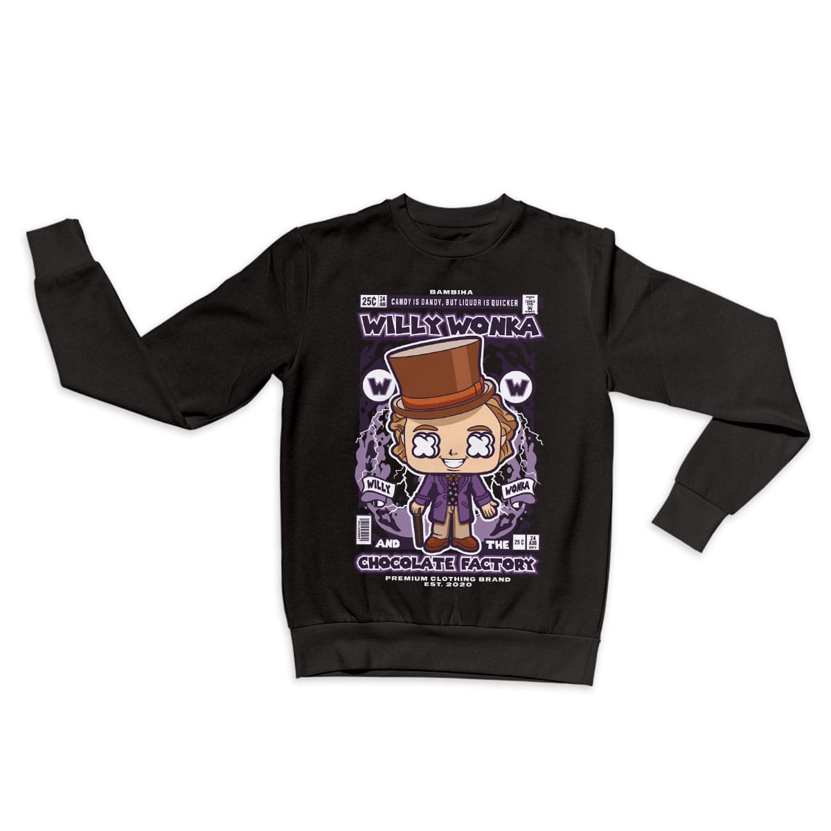 Willy Wonka And The Chocolate Factory Cartoon Sweatshirt